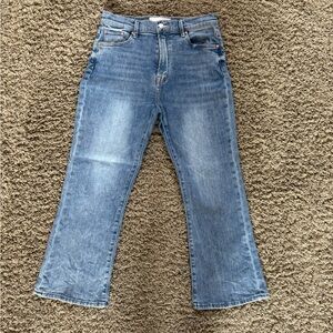MOTHER Blue Flare Ankle Jeans